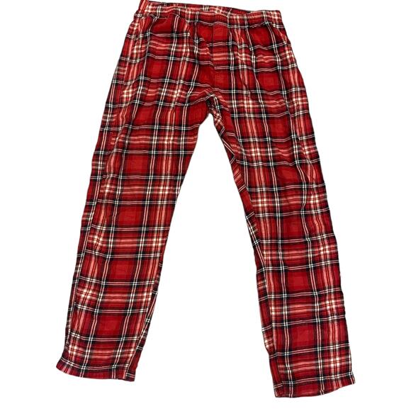 H&M 2 Pairs Red Plaid Lounge Sleep Pants Size Medium - Picture 2 of 4